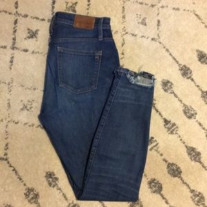 madewell 10” high waist skinny jeans -size 27